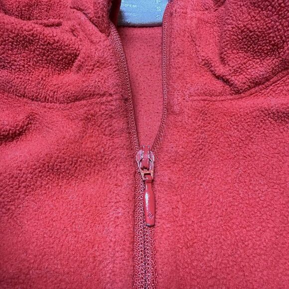 Columbia Mens Small Pullover 1/4 Zip Red Long Sleeve Fleece Sweatshirt Small‎ - Picture 7 of 10